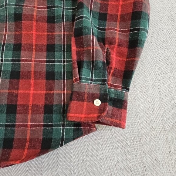 Free Planet Christmas Flannel Hoodie Men's Large Long Sleeve Button-Up EUC LN - Picture 2 of 16